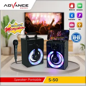 Advance S50 Speaker Bluetooth Karaoke Portable BONUS Mic Kabel