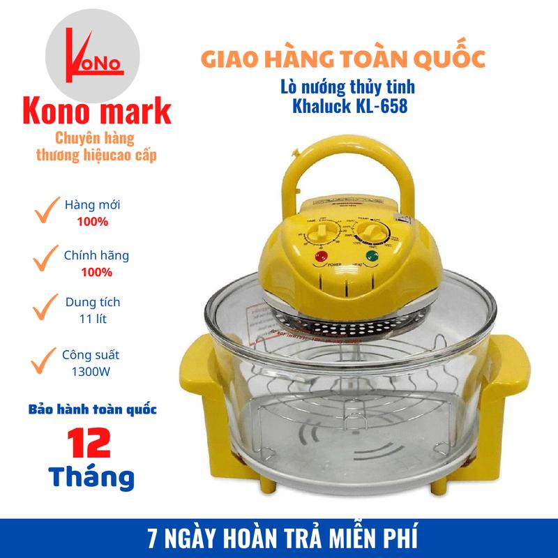 Lò Nướng Thủy Tinh Khaluck KL-658 11L -18L 1300W Công Suất Cao Tiết Kiệm Điện Nướng Đối Lưu Đa Năng Bảo Hành 12 Tháng