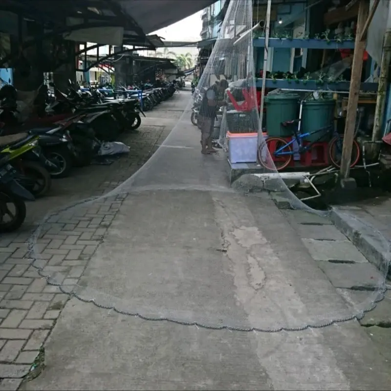 jala lempar 3 meter bahan senar, jala ikan,  jala udang,  jala sungai lubang 3/4 in / jari kelingking 0