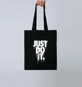 TOTE BAG RESLETING  JUST DO IT 1 SEMI KANVAS PRIA/WANITA Hitam Totebag