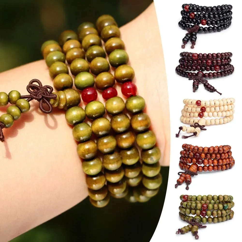 Chic and Minimalist Chinese Wood Bracelets Perfect Accessory P5V8
