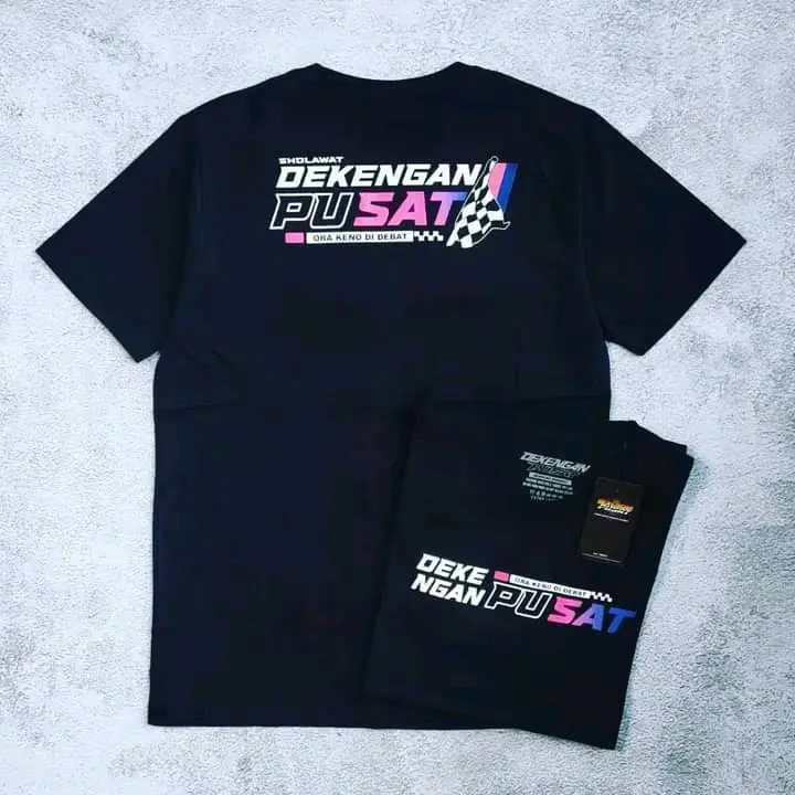 kaos dekengan pusat Hitam Baju Distro Pendek