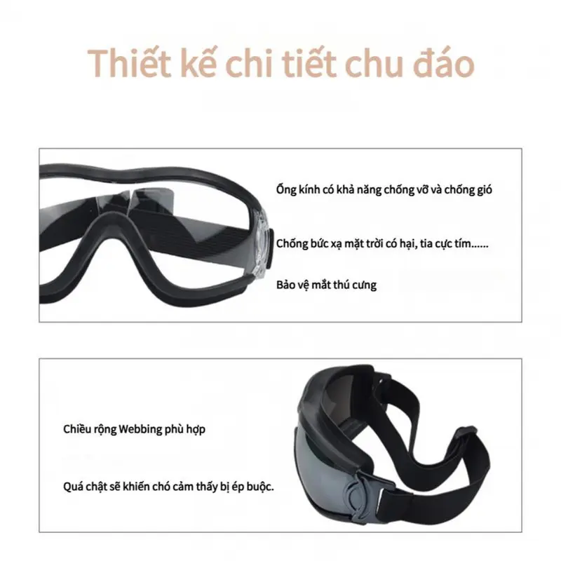 Kính Bảo Vệ Mắt Cho Chó Lớn - Chống Tia UV  & Siêu Nhẹ Chống Gió Bụi 3