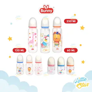 Botol Dot Susu Asi Lusty Bunny Square Feeding Bottle Tempat Minum Anak BPA Free Tahan Panas