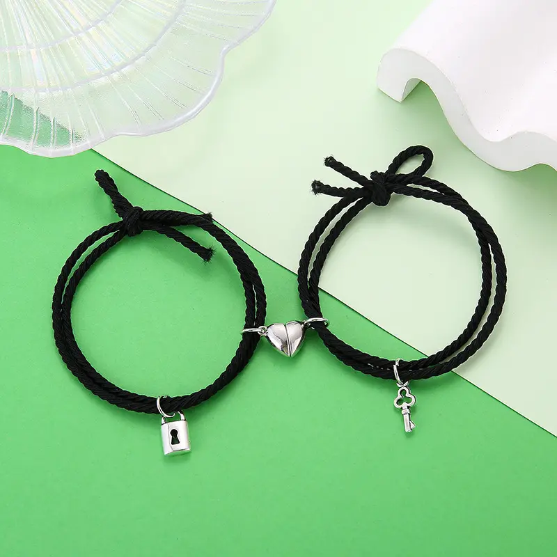 Vòng Tay Cặp Đôi, Dây Co Giãn Đơn Giản, Thu Hút Từ Tính, Thích Hợp Cho Học Sinh Và Bạn Thân, Đồ Trang Sức Bán Buôn, Hàng Mới Về 2021 vòng  safety  pin  chính  hãng