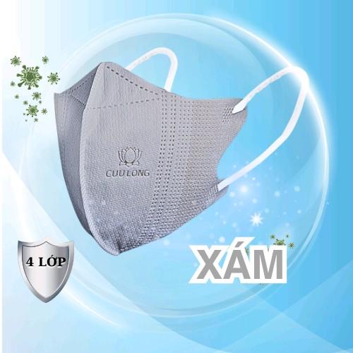 500Cái (tặng 20 cái) 4 LỚP Kháng Khuẩn Cửu Long Vie Mask Túi Zip 20cái/túi Khẩu Trang 5D   khautrang daydep 8