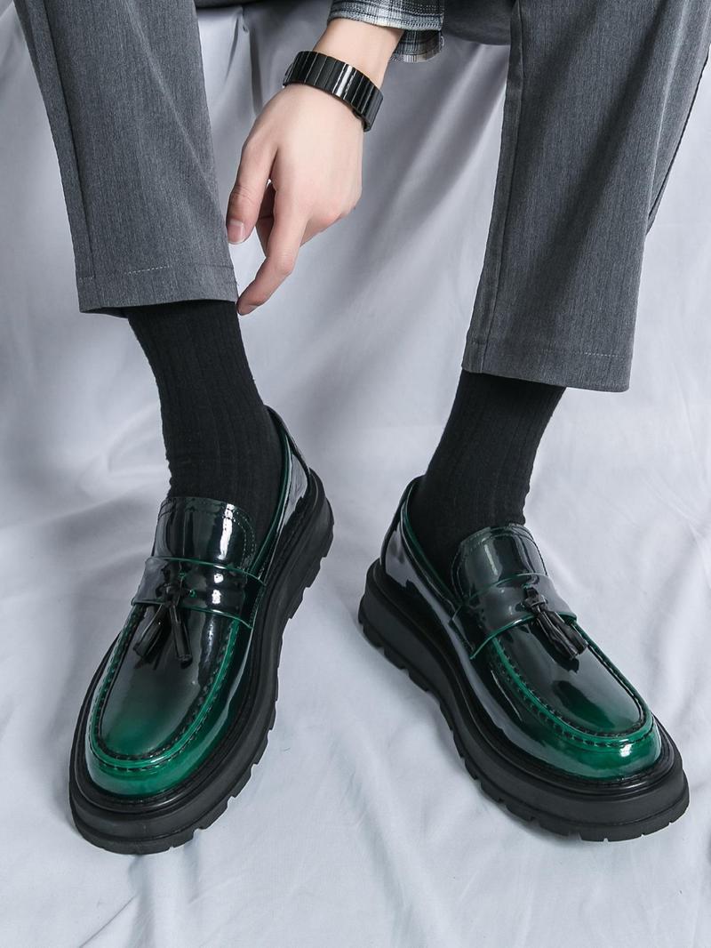 Product Introduction of Men's Business Style Solid Color  Dress Shoes, Fashionable Round Toe Shoes for Work Office, Casual Trendy Shoes for Daily Wear 3