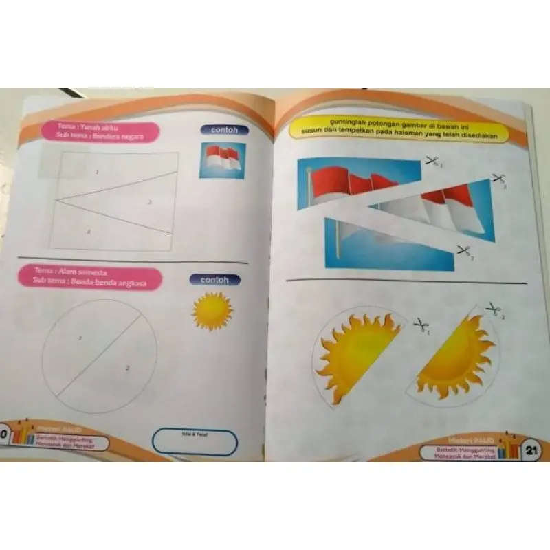 Paket Materi PAUD Isi 6 Buku Mewarnai Stationery Books 6