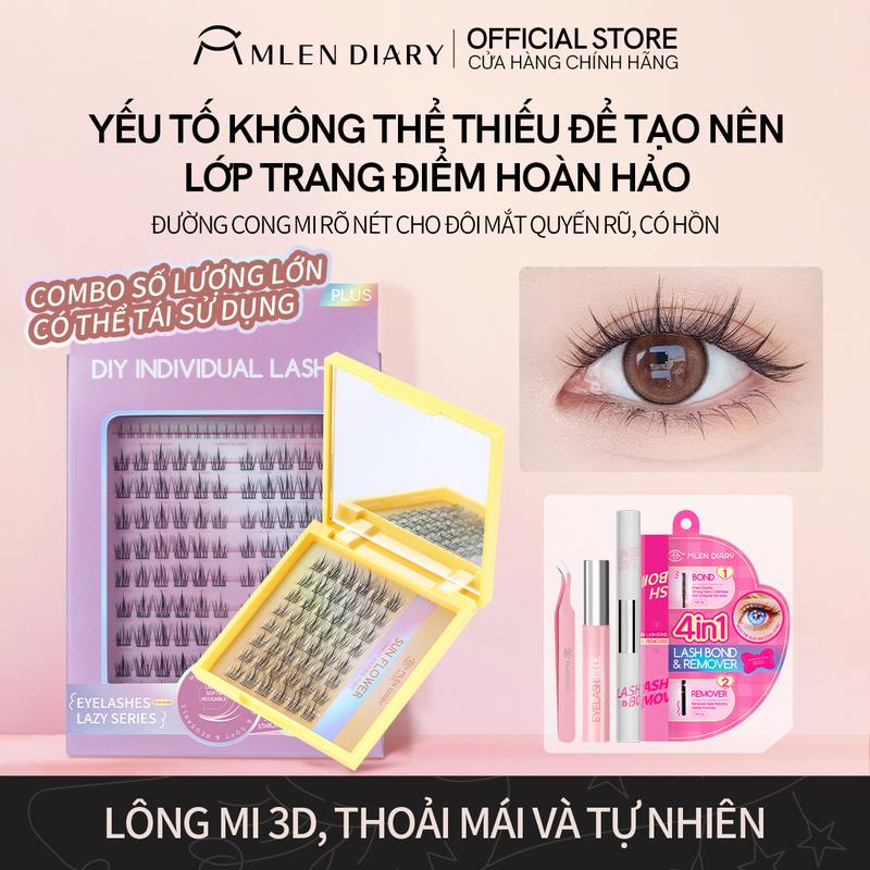 MlenDiary - Mi Giả Hoa Hướng Dương Dễ Gắn Tự Nhiên Mắt To Đơn Giản Mi Giả Bạch Nguyệt Quang
