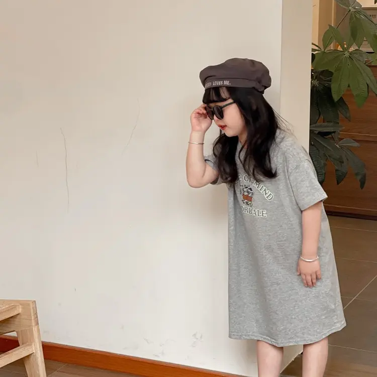 Váy Áo Thun Ngắn Tay Thường Ngày Phong Cách Nhật Bản, Cho Bé Gái, Thời Trang Mùa Hè, Thích Hợp Cho Bé Mẫu Giáo, Thiết Kế Hoạt Hình, Váy Dài Trung Bình Thời Trang 5