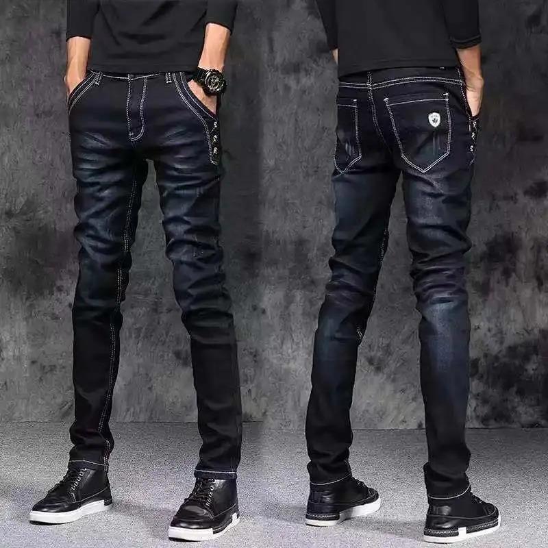 Product Introduction of Men's casual printed casual slim fit jeans stretch skinny denim pencil pants slim fit jeans 1
