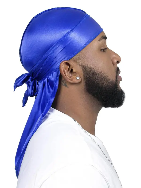 Men's Solid Color Durag, Casual Comfortable Soft Breathable Outdoor Sports Daily Hats, Fashion Bow Hat Cap Accessories for Men 2