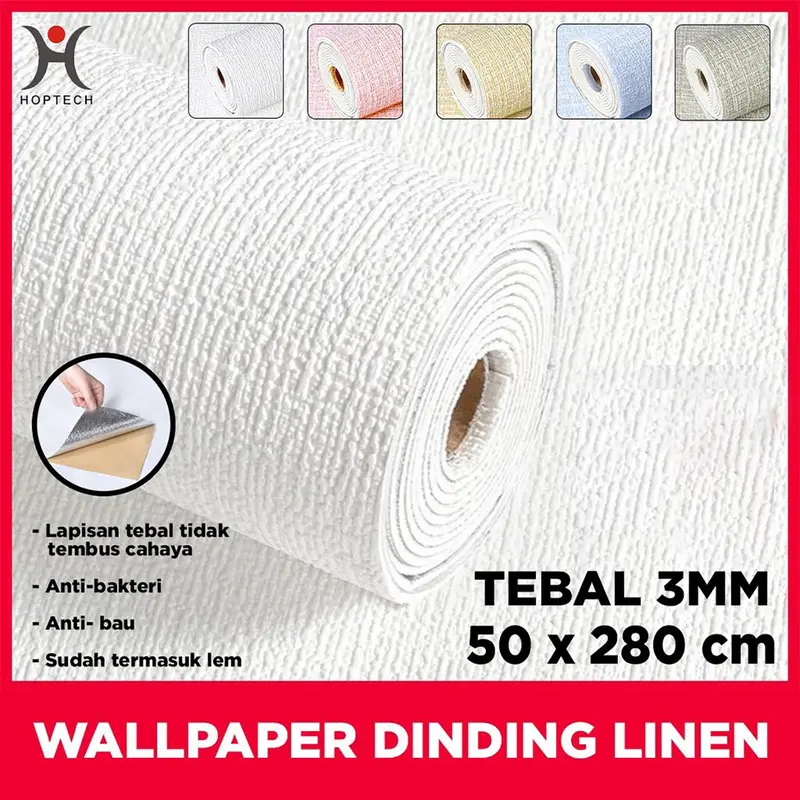 Wallpaper Linen Roll  ukuran 280 x 50 CM Sticker Dinding dekoratif aluminium 0