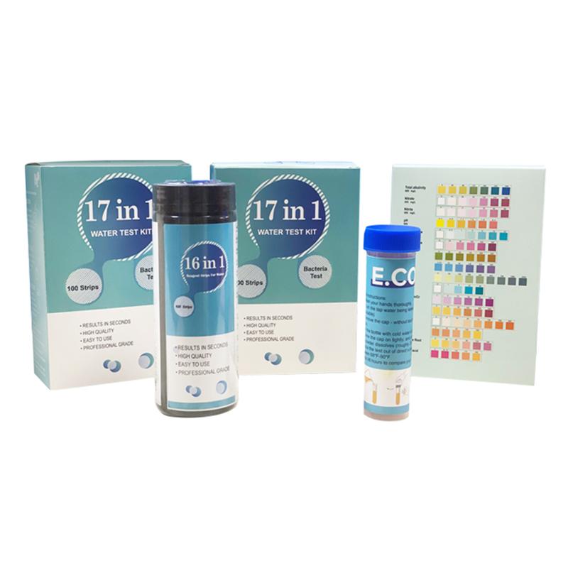 ZHISI 100 Pcs Water Test Strips 16-in-1 Aquarium Water Quality Test Strips for Check 8
