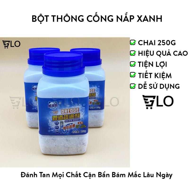 Bột Thông Cống Nắp Xanh Cực Mạnh Thông Tắc Bồn Cầu Thần Thánh Nhanh Chóng Thế Hệ Mới
