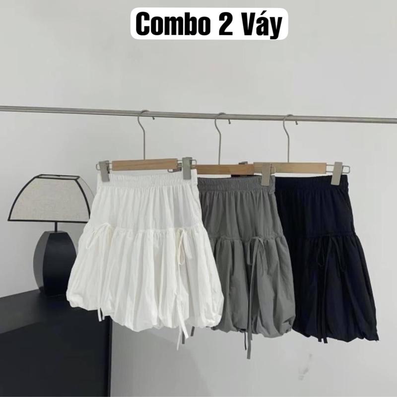 [ combo 2 Váy ] Váy nơ xinh dáng bí đáng yêu