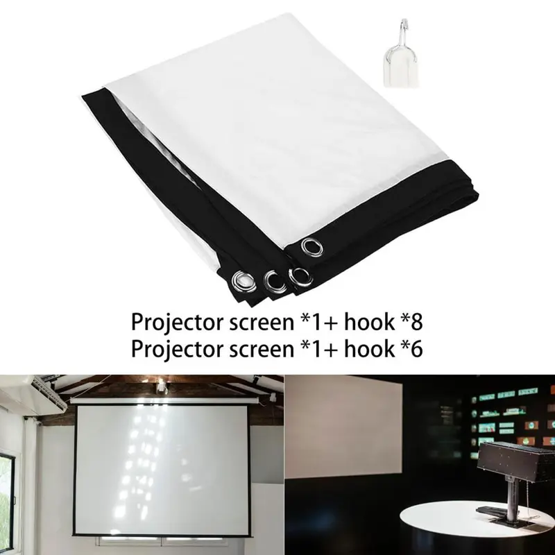 Màn hình máy chiếu, tỷ lệ 16: 9, cho gia đình, nhà hát, thuyết trình, giáo dục và phim ảnh Projector 4