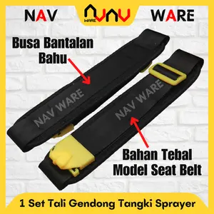 Tali Gendong Bahan Tebal Model Seatbelt + Busa Bahu / Strap Tangki Knapsak Elektrik Manual Pertanian / Belt Alat Semprot Hama Tanaman Pertanian / Tali Punggung Safety Belt Pompa Sprayer Disinfektan Knapsack