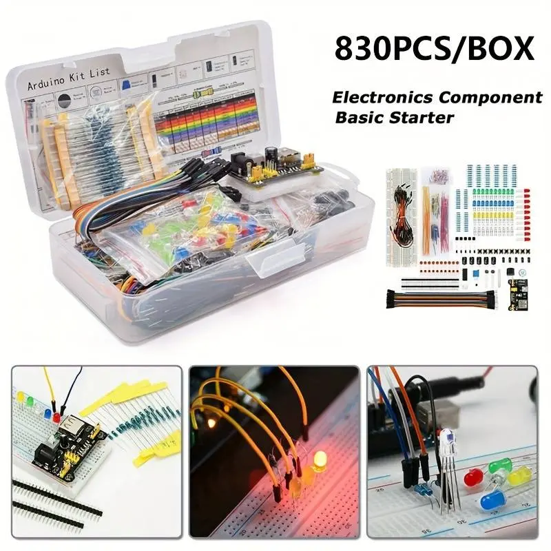 [COD] 830 Breadboard Set For Arduino UNO R3 Kit Electronic DIY Kit ...