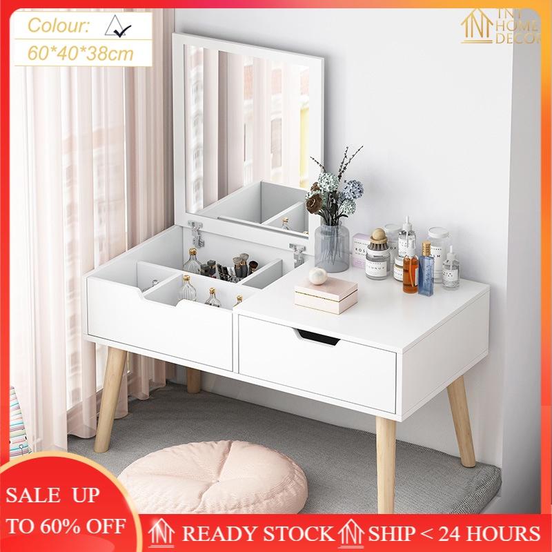 Mini Dressing Table For Makeup & Skincare Rack Foldable Square - TikTok ...