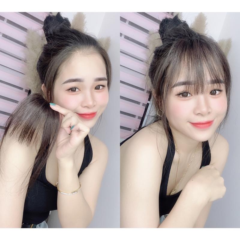 Tóc Giả Tóc Mái Thưa 1 (Nên Duỗi Nhiệt Trước Khi SD) Wig Nữ Tóc Giả 0