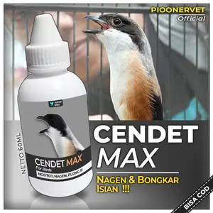 Thailand - PIOONERVET - Vitamin Burung CENDET MAX Obat Penggacor Kicau Merangsang Bunyi Doping Stamina Sempati DrEdhi Optimaxx - VIRAL - Official Store