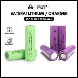 Baterai Lithium Charger Hongli 14500 500mAh 18650 1200mAh / Rechargeable Lithium Battery 3,7V