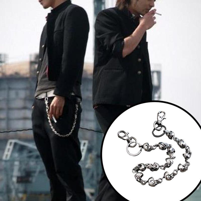 Product Introduction of 59cm Metal Pants Chain Big Ghost Head Dark Hip-hop Personality Trend Waist Chain Versatile For Men And Women 29