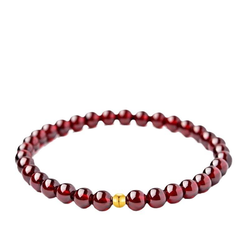 Pomegranate Red Bracelet for Women New Style Lucky Bead Good Luck Wealth Bracelet for Girlfriend Birthday Gift 0