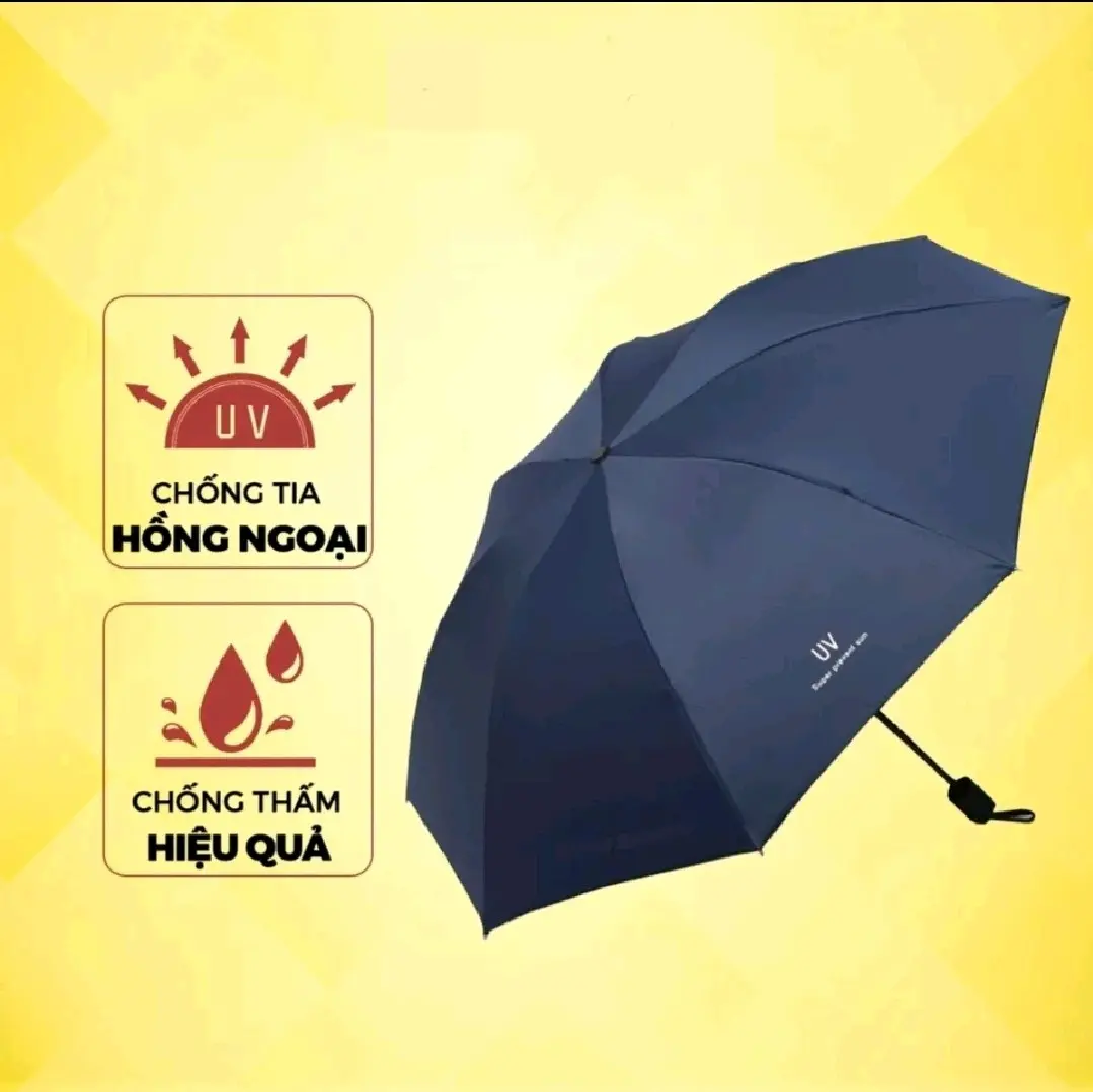 Ô , Dù Chống Tia UV , Che Mưa nắng Cao Cấp. Thép không gỉ , Gấp Gọn .