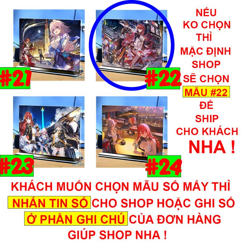 Khung ảnh Mica trong suốt Kích thước A4,A5 In hình Kafka, Silver Wolf Game Honkai: Star Rail (1) đế lùa màu đen 3