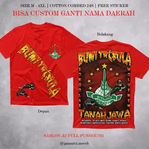 Kaos Pagar Nusa Sablon A2 Full Punggung Custom Daerah Cotton Combed 24S