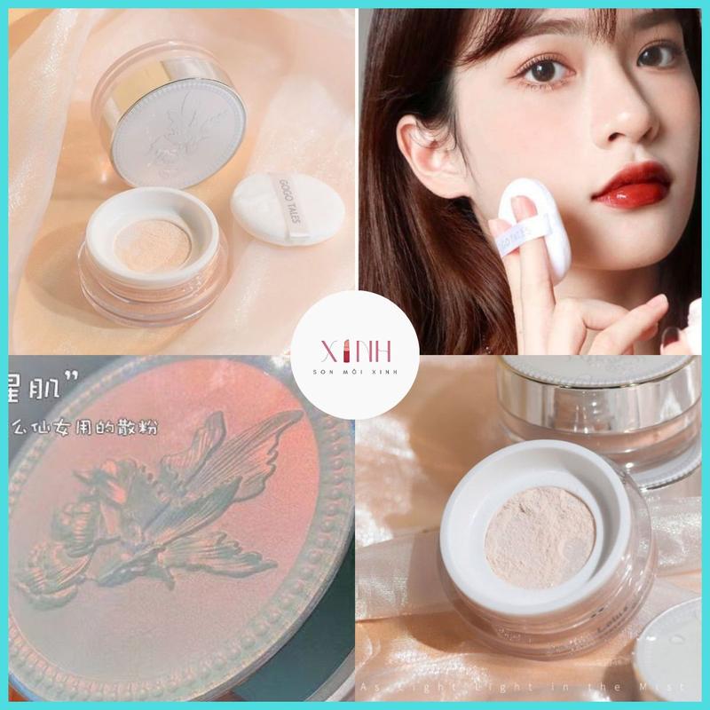 Phấn Phủ Bột GOGO TALES LOTUS Thiên Thần Kiềm Dầu Chống Thấm Nước GT278 Mỹ Phẩm Cosmetic Trang Điểm
