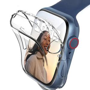 Protector de pantalla de TPU HD de alta sensibilidad, 2 piezas de película protectora para reloj inteligente, cobertura completa compatible con Apple Watch