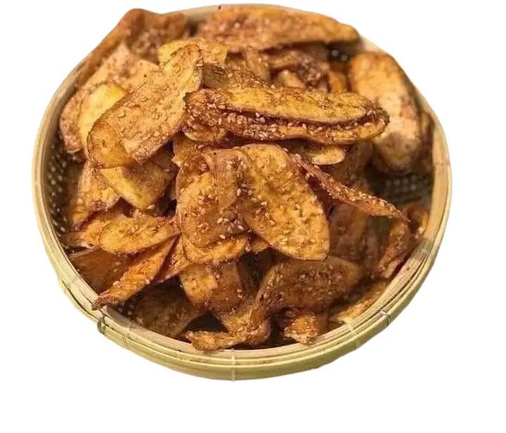 Chuối mè sấy ngọt giòn TỰ NHIÊN túi 500gram Food Ăn Vặt đồ ăn nhẹ khô Snack Chua