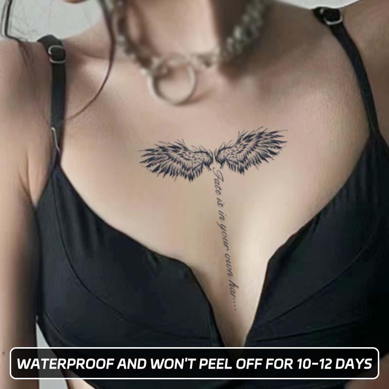Wing & Butterfly & Sword Pattern Temporary Tattoo Sticker, 3pcs  Fake Tattoo Sticker For Men & Women, Body Art Sticker 4