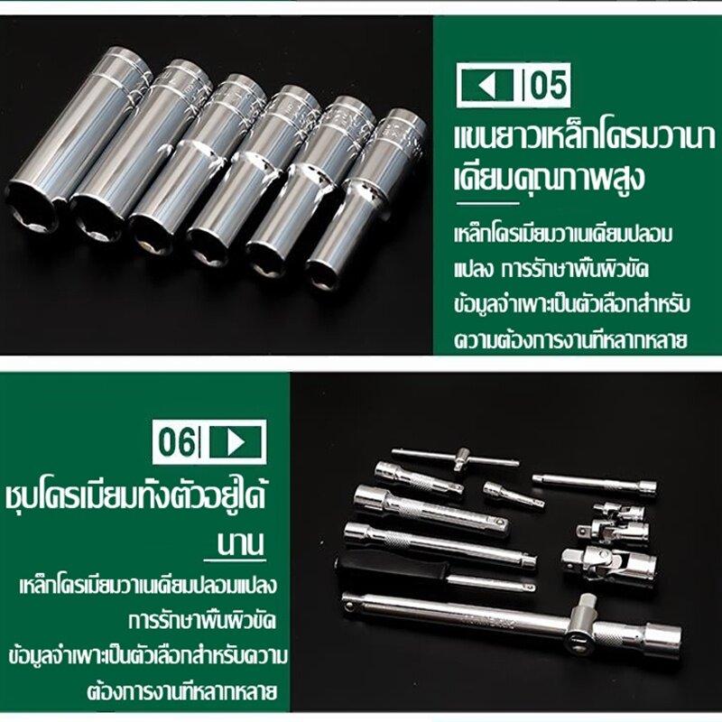 ชุดบล็อกประแจ 82 ชิ้น ชุดประแจบล็อก บล็อก 1/4 ชุดเครื่องมือช่าง ชุดเครื่องมือ อุปกรณ์ช่าง อุปกรณ์ซ่อม แบบพกพา ประแจชุดใ พร้อมกล่องพลาสติกกันกระแทก 5