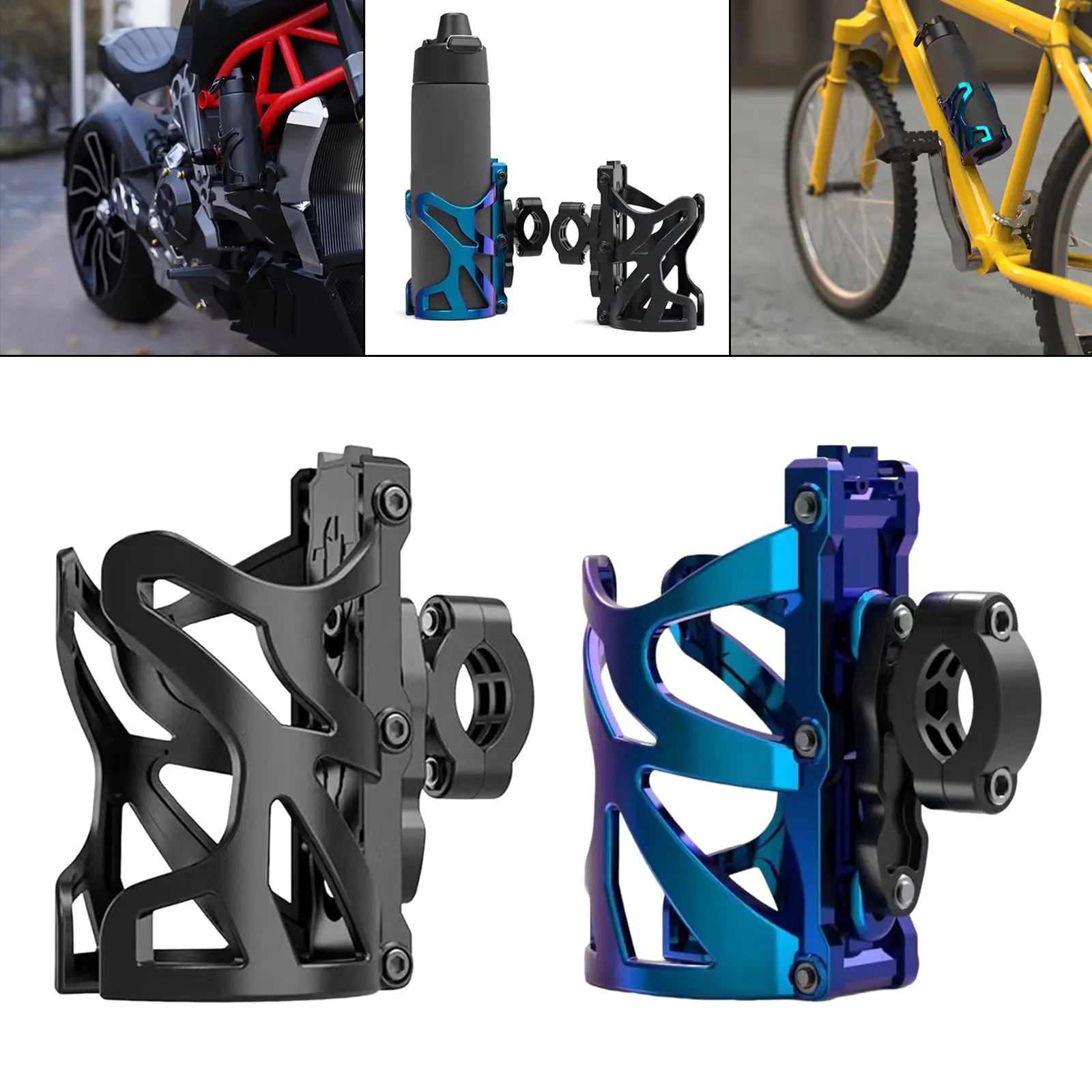 For Yamaha Mt 07 09 Honda Kawasaki Motorcycle  Universal Water Cup Storage Rack Stand Bottle Cage Installation And Engine Guard Crash Bars