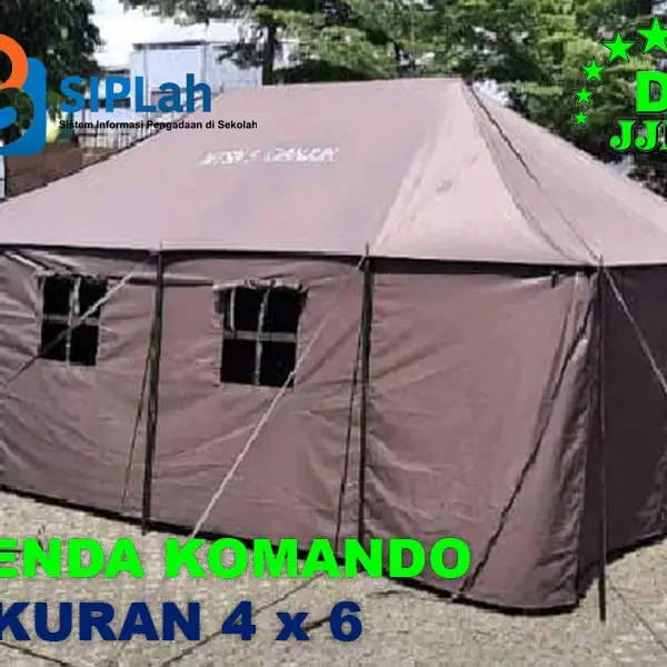 Tenda Komando Barak Ukuran 4x6 Untuk Camping dan Aktivitas Outdoor 2