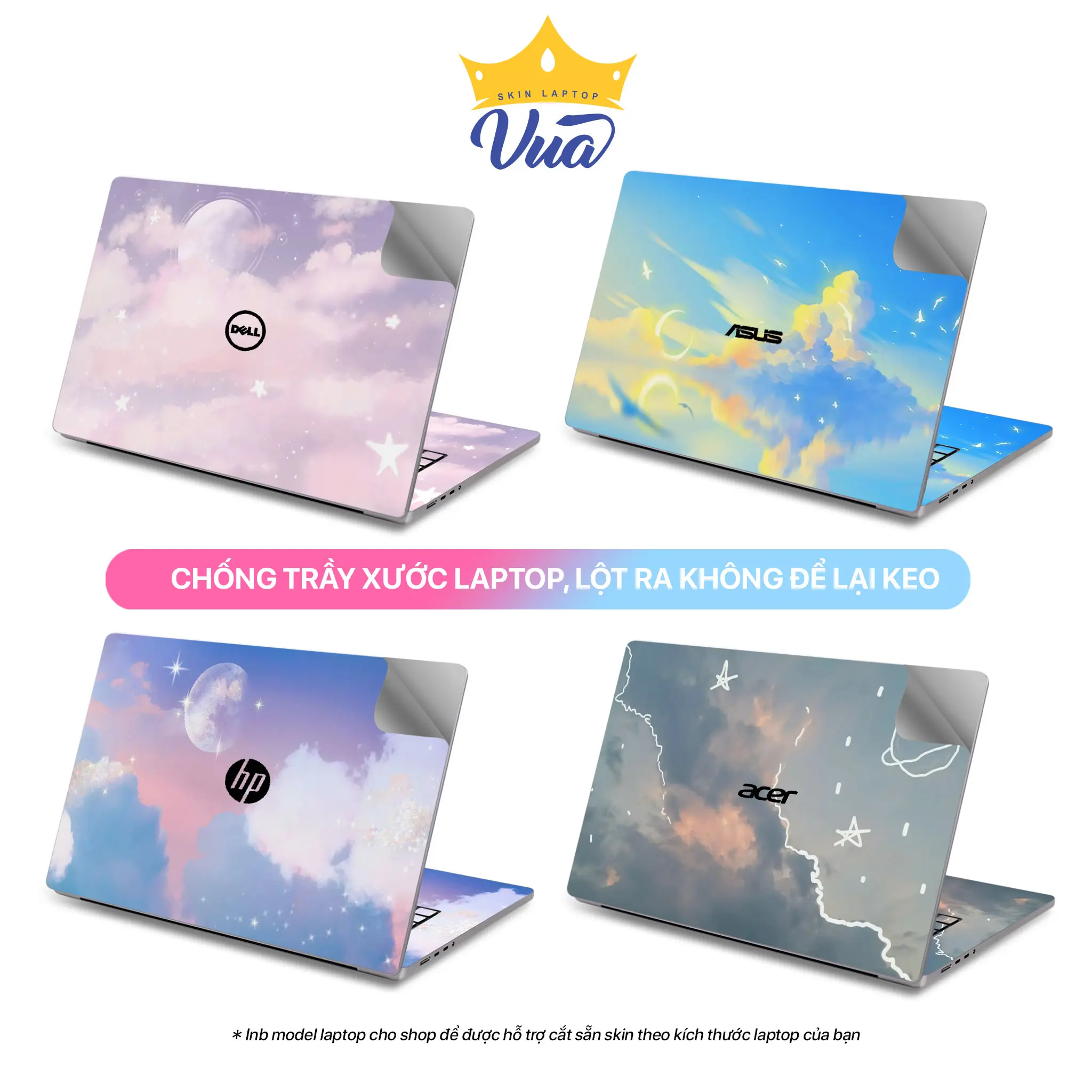 Skin Laptop 20 Mẫu SKY ART - Miếng Dán Laptop Có Mẫu Cho Tất Cả Các Dòng Laptop ( Inbox model laptop để đặt hàng )