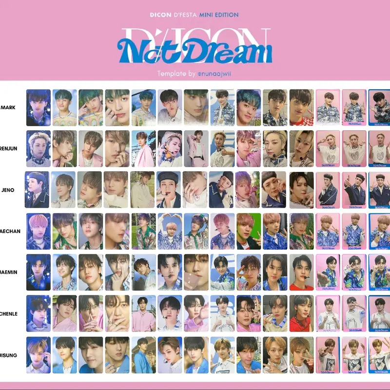 official photocard dicon 102 fullset sealed nct dream  mark ranjun jeno haechan jaemin chenle jisung 4