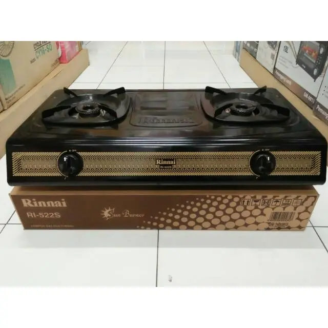 KOMPOR RINNAI 2 TUNGKU + SELANG REGULATOR RI 522 S, RI 522 C, RI 522 E, RI 522 A 6