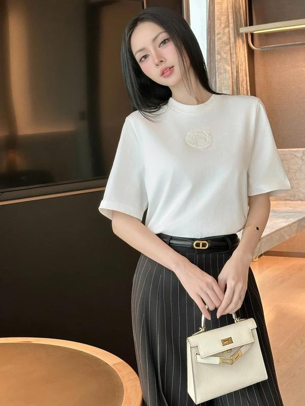 Áo thun tay ngắn thêu hoa COCOBEBE PIC TEE