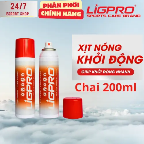 [Combo 2 chai xịt LIGPRO 200ml] Xịt lạnh giảm đau, Xịt nóng khởi động nhanh giúp xoa bóp  đau nhức xương khớp 1