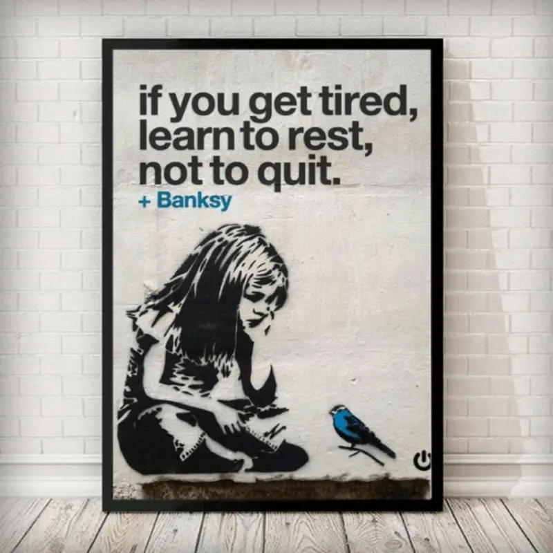 Graffiti Street Girl Pattern Unframed Painting, 1 Piece Slogan Graphic Wall Art, Modern Poster for Home Living Room Bedroom Wall Decor 0