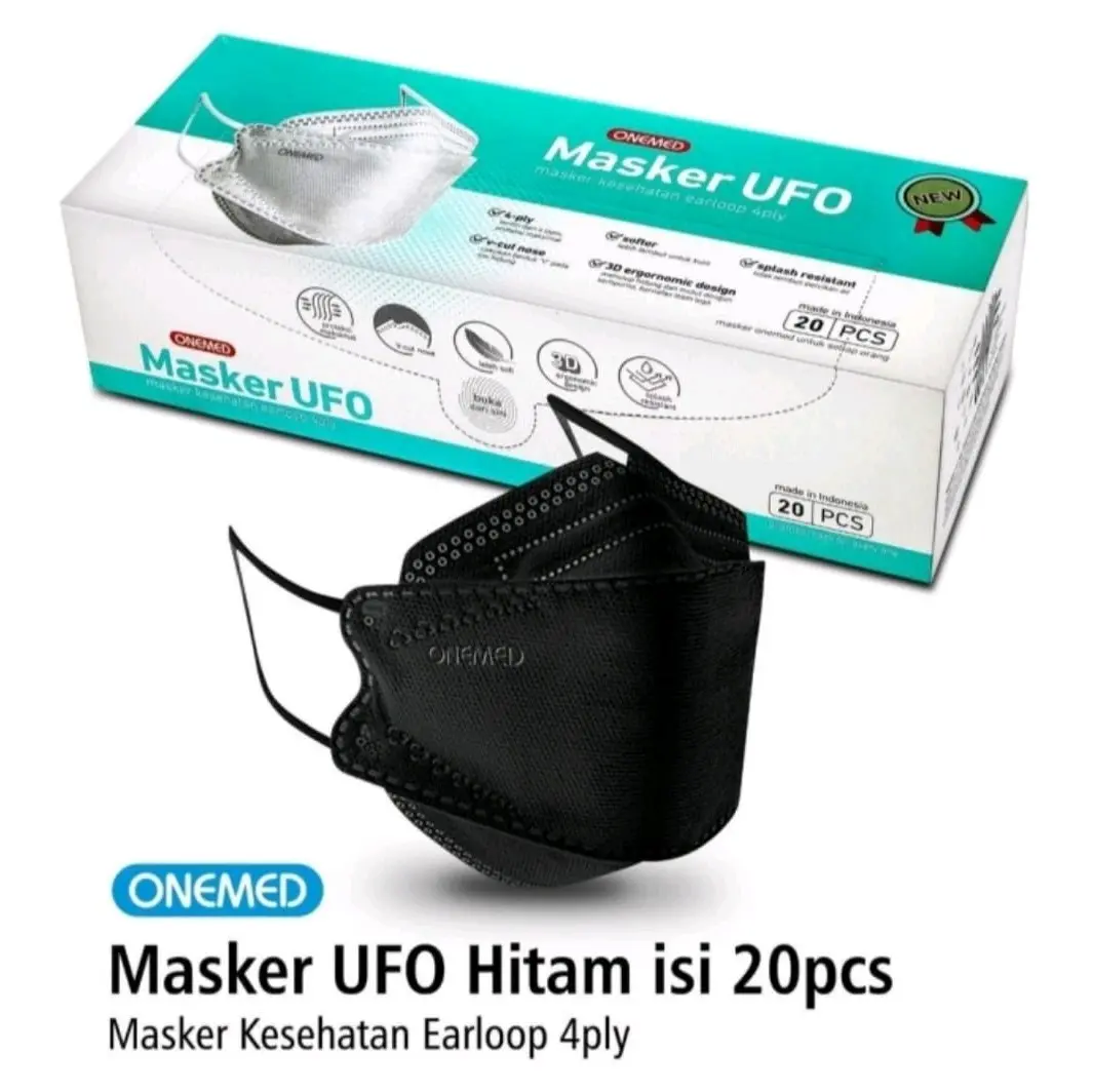 masker ufo onemed medis kf94 convex original per box 20 pcs berbagai warna