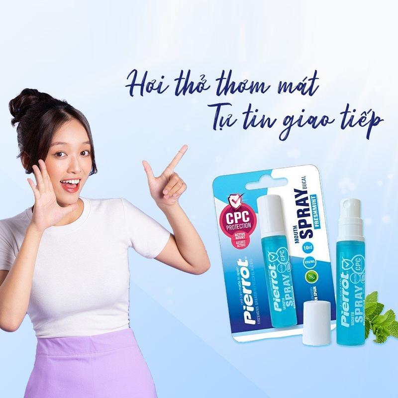 Product Introduction of Xịt Thơm Miệng PIERROT Mouth Spray Hương Bạc Hà The Mát Dung Tích 10ML Xịt Miệng 2
