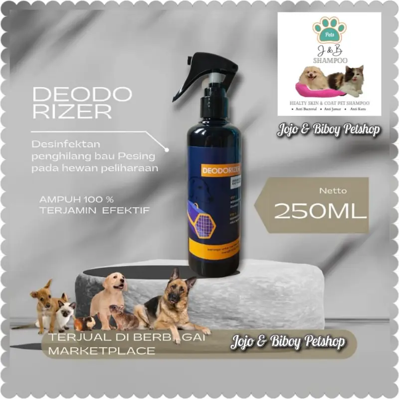 Deoderizer penghilang bau pesing dan bakteri kandang kucing / anjing isi 250ml 1