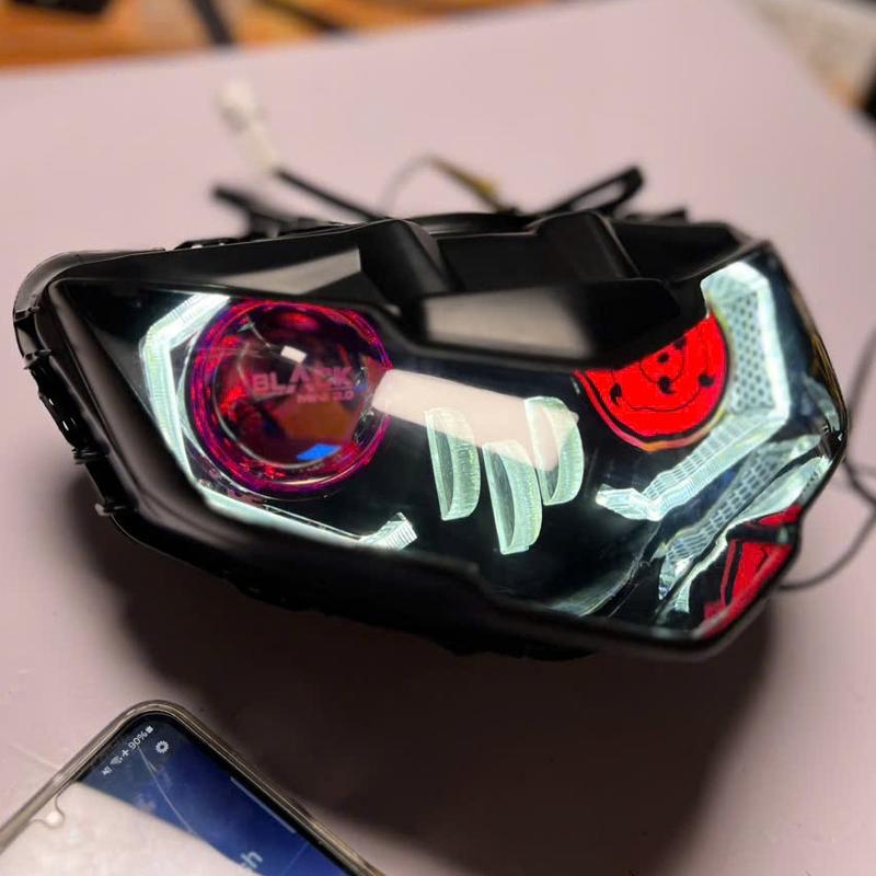 Combo Phụ Kiện Đầu Đèn Cho Xe EX 150 ( Chỉnh Màu App ) Đa Dạng Phong Cách