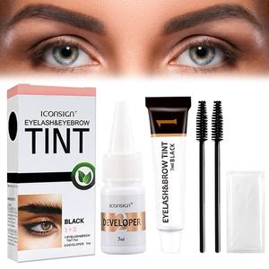 Kit de tinte para pestañas y cejas, 1 caja de tinte de larga duración a prueba de agua, Herramientas de maquillaje profesionales para mujeres, Cosmético